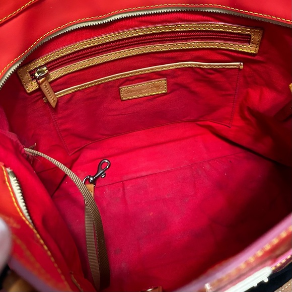 Dooney & Bourke Rehab Orange and Tan Tote Bag Approx. 16x 10x 6 - Picture 9 of 11